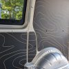 VW Transporter SWB Hex Ply van lining kit with topography pattern close up