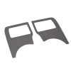 A pair of matching interior side wall panels in HEX for VW Transporter T5, T6, and T6.1 vans, featuring precision cutouts for side windows.