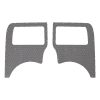 A pair of matching interior side wall panels in HEX for VW Transporter T5, T6, and T6.1 vans, featuring precision cutouts for side windows.