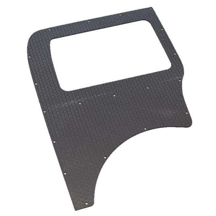 A single wall panel in HEX for VW Transporter T5, T6, and T6.1 vans, featuring precision cutouts for side windows.