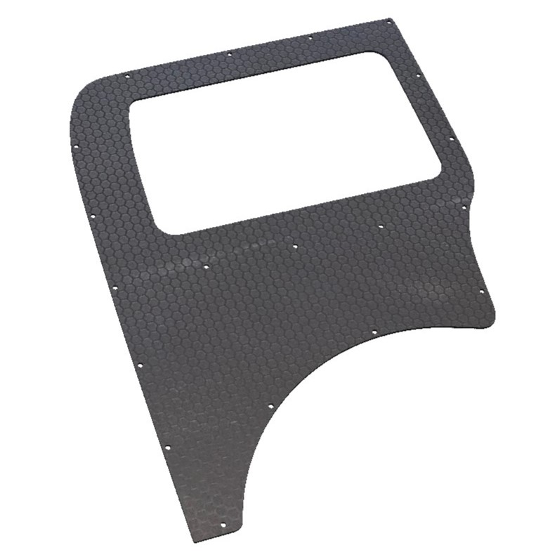 A single wall panel in HEX for VW Transporter T5, T6, and T6.1 vans, featuring precision cutouts for side windows.