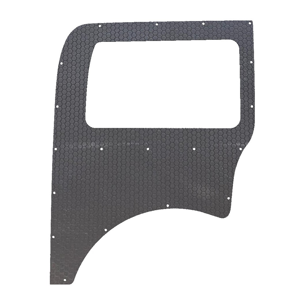 A single wall panel in HEX for VW Transporter T5, T6, and T6.1 vans, featuring precision cutouts for side windows.