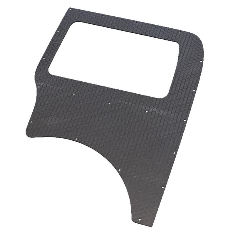 A single wall panel in HEX for VW Transporter T5, T6, and T6.1 vans, featuring precision cutouts for side windows.