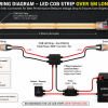 COB wiring diagram for strips over 5 m long up to 10m, typically a LWB HALO roof